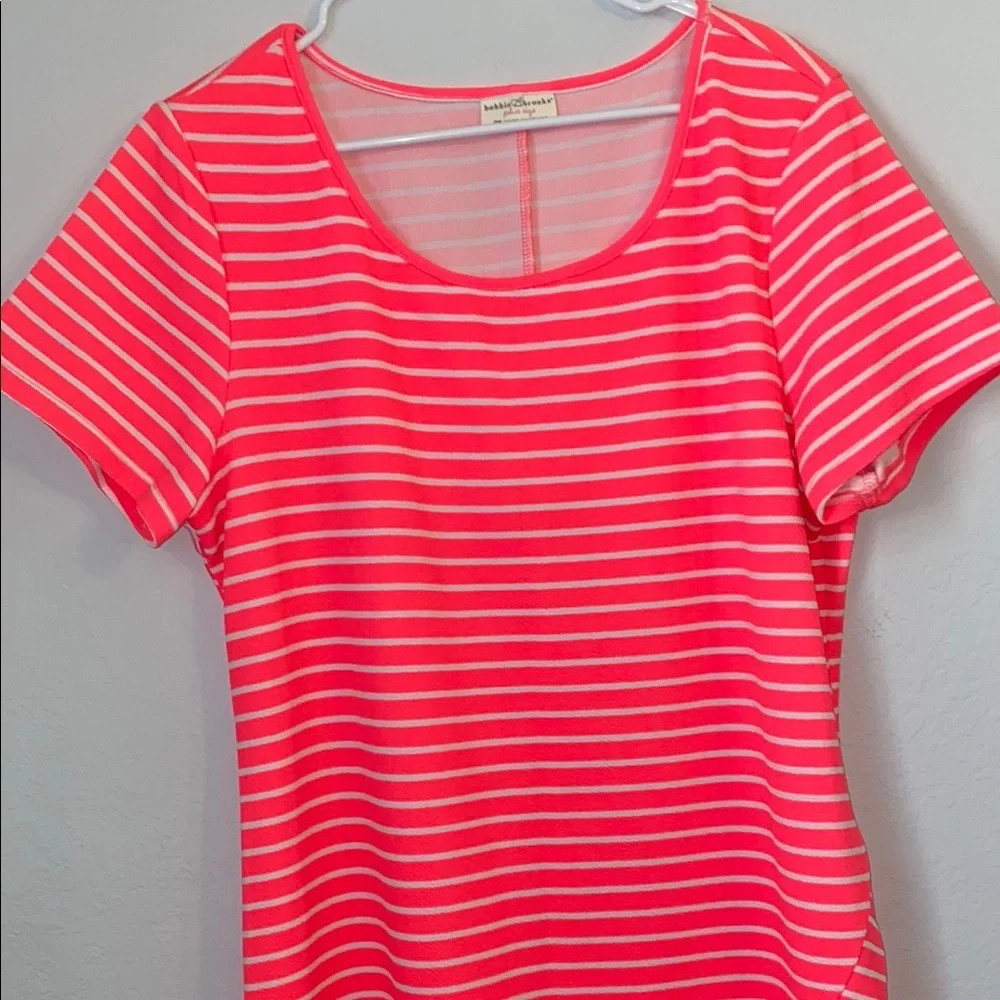 Bobbie Brooks Pink Striped Mini Dress